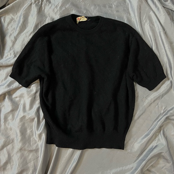 PRINGLE OF SCOTLAND BLACK KNITTED MADE OF PURE CASHMERE WOMENS SWEATER PULLOVER - Picture 4 of 4